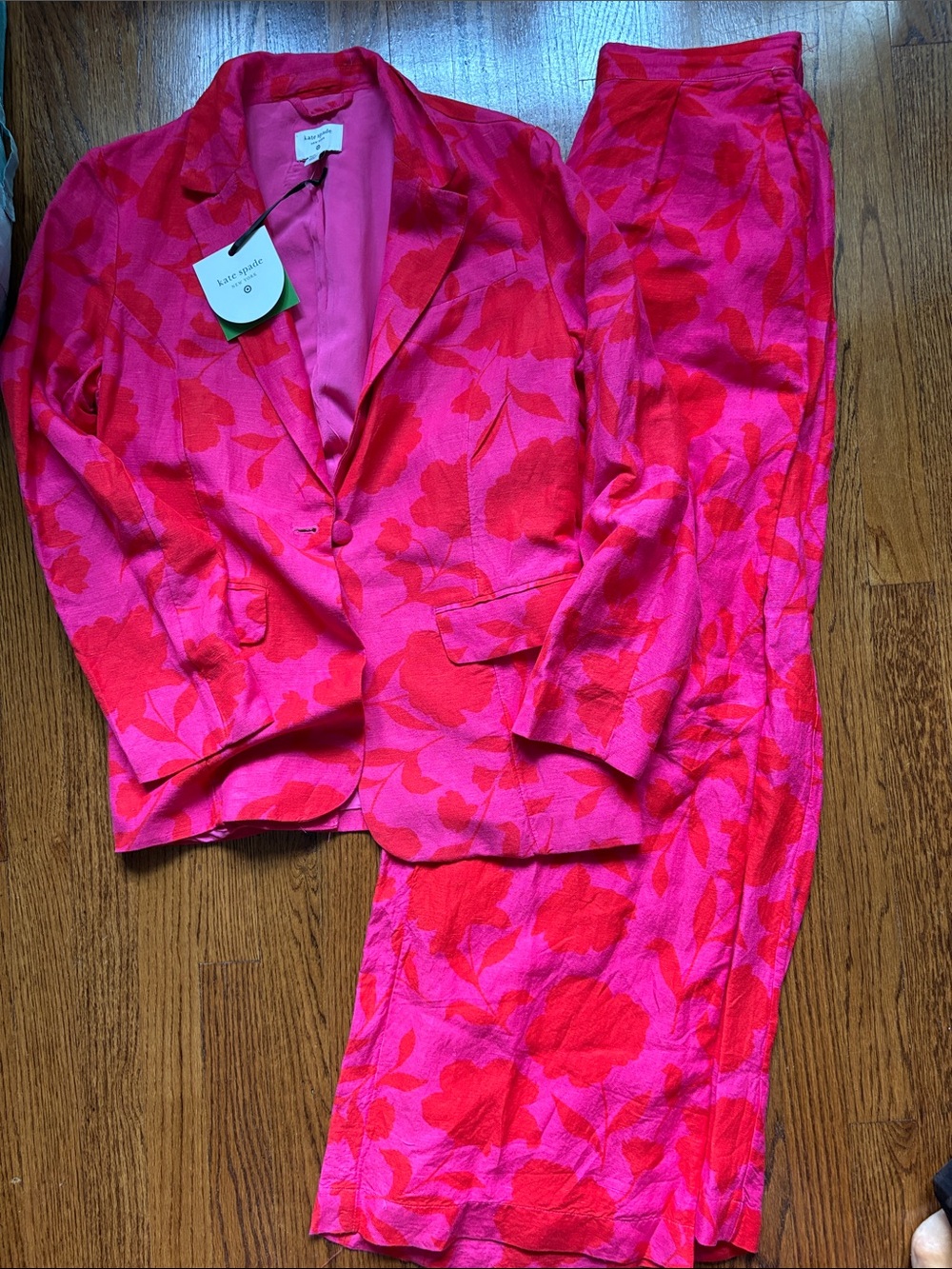 Kate spade x target linen, gorgeous suit blazer size M pants size S